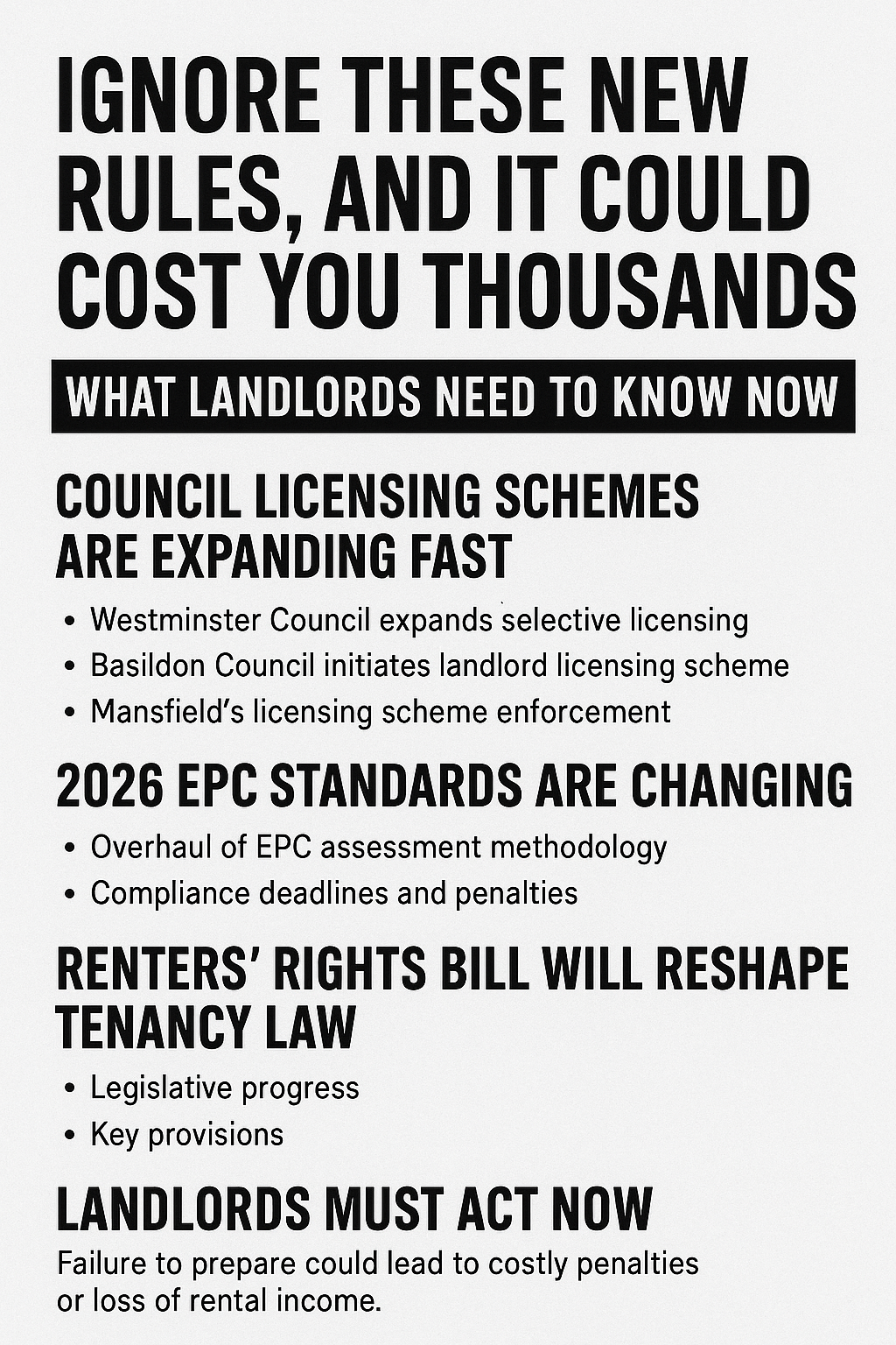 Major Regulatory Shake-Up for Landlords and Letting Agents. Are You Ready?